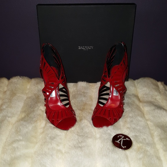 Balmain Shoes - ❤ Red Hott Balmain Divine Ankle Heel 😘